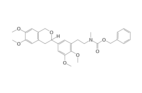 [4,5-dimethoxy-2-(6,7-dimethoxy-3-isochromanyl)phenethyl]methylcarbamic acdi, benzyl ester