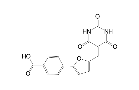 4-{5-[(2,4,6-trioxotetrahydro-5(2H)-pyrimidinylidene)methyl]-2-furyl}benzoic acid