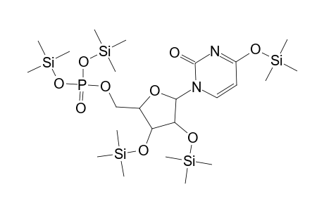 2(1H)-Pyrimidinone, 1-[2,3-bis-O-(trimethylsilyl)-.beta.-D-ribofuranosyl]-4-(trimethylsiloxy)-, 5'-[bis(trimethylsilyl) phosphate]