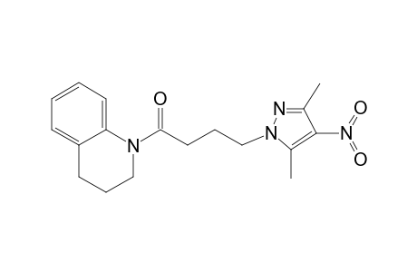 Quinoline, 1-[4-(3,5-dimethyl-4-nitro-1H-pyrazol-1-yl)-1-oxobutyl]-1,2,3,4-tetrahydro-