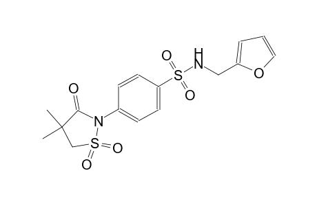 benzenesulfonamide, 4-(4,4-dimethyl-1,1-dioxido-3-oxo-2-isothiazolidinyl)-N-(2-furanylmethyl)-