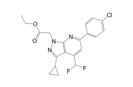 1H-pyrazolo[3,4-b]pyridine-1-acetic acid, 6-(4-chlorophenyl)-3-cyclopropyl-4-(difluoromethyl)-, ethyl ester
