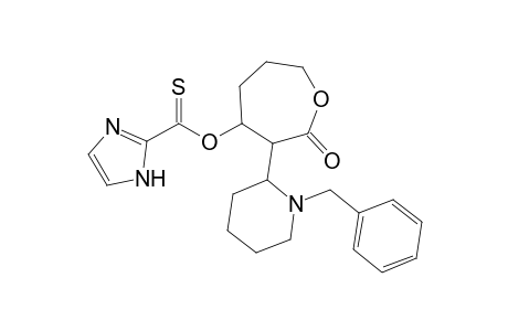 (3RS,4RS)-3-[(2RS)-N-Benzylpiperidin-2-yl]-4-(imidazol-2-ylthiocarbonyloxy)oxepan-2-one