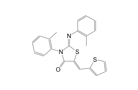 (2Z,5Z)-3-(2-methylphenyl)-2-[(2-methylphenyl)imino]-5-(2-thienylmethylene)-1,3-thiazolidin-4-one