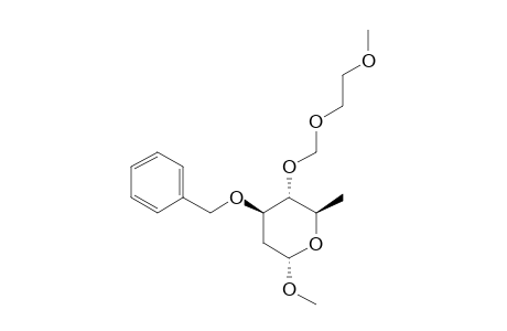 METHYL-3-O-BENZYL-2,6-DIDEOXY-4-O-((2-METHOXYETHOXY)-METHYL)-ALPHA-D-ARABINO-HEXOPYRANOSIDE