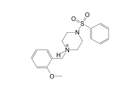 1-(2-methoxybenzyl)-4-(phenylsulfonyl)piperazin-1-ium