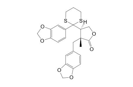 (8R*,8'R*)-8-Methyl-3,3',4,4'-bis(methylenedioxy)-7'-[propane-1'',3''-diyldithio))-lignano-9,9'-lactone