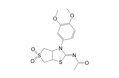 N-((2Z)-3-(3,4-dimethoxyphenyl)-5,5-dioxidotetrahydrothieno[3,4-d][1,3]thiazol-2(3H)-ylidene)acetamide