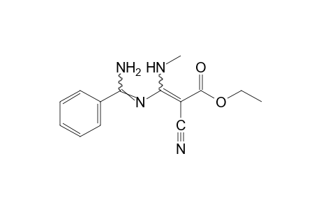 3-[(alpha-aminobenzylidene)amino]-2-cyano-3-(methylamino)acrylic acid, ethyl ester
