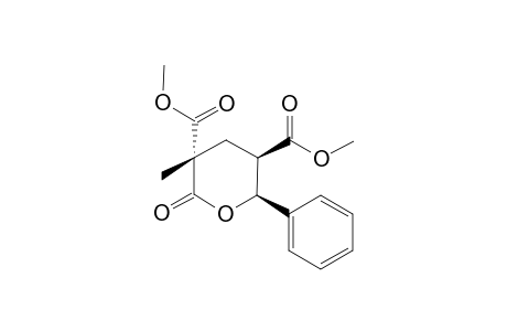 Dimethyl 3-methyl-2-oxo-t-6-phenyltetrahydro-2H-pyran-r-3,t-5-dicarboxylate