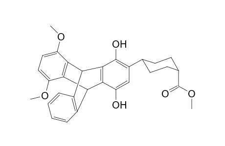 (R,S)-2-[4(a/e)-Methoxycarbonylcyclohex-(e)-yl]-9,10-dihydro-5,8-dimethoxy-9,10-(o-benzeno)anthracene-1,4-diol