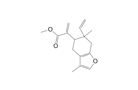5-Benzofuranacetic acid, 6-ethenyl-4,5,6,7-tetrahydro-3,6-dimethyl-.alpha.-methylene-, methyl ester