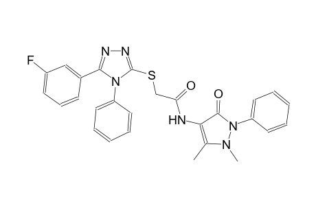 acetamide, N-(2,3-dihydro-1,5-dimethyl-3-oxo-2-phenyl-1H-pyrazol-4-yl)-2-[[5-(3-fluorophenyl)-4-phenyl-4H-1,2,4-triazol-3-yl]thio]-