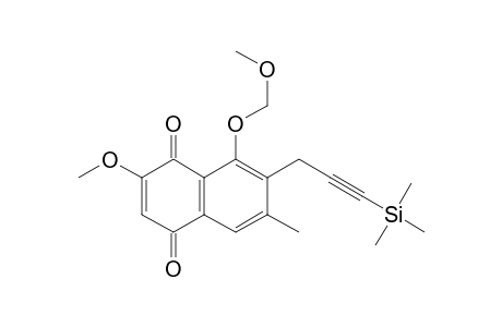 2-methoxy-8-(methoxymethoxy)-6-methyl-7-(3-trimethylsilylprop-2-ynyl)-1,4-naphthoquinone