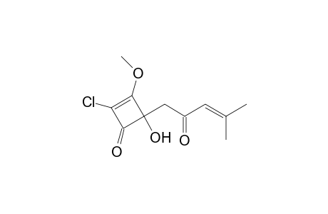 2-Chloro-4-hydroxy-3-methoxy-4-(4-methyl-2-oxo-3-pentenyl)-2-cyclobutenone