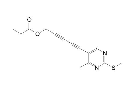 5-(4-Methyl-2-methylsulfanyl-pyrimidin-5-yl)penta-2,4-diynyl propanoate