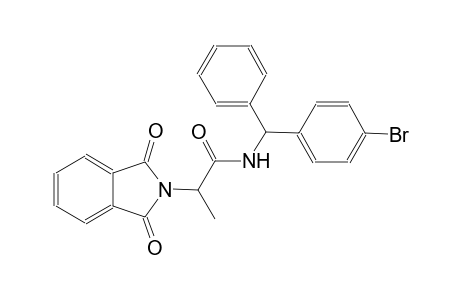 N-[(4-bromophenyl)(phenyl)methyl]-2-(1,3-dioxo-1,3-dihydro-2H-isoindol-2-yl)propanamide