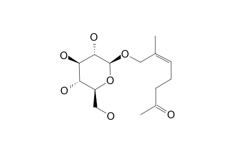 CREOSIDE-I;(CIS)-2-METHYL-6-OXO-2-HEPTEN-1-OL-1-O-BETA-D-GLUCOPYRANOSIDE