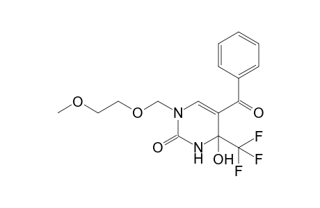 3-(2-Methoxyethoxymethyl)-6-oxidanyl-5-(phenylcarbonyl)-6-(trifluoromethyl)-1H-pyrimidin-2-one