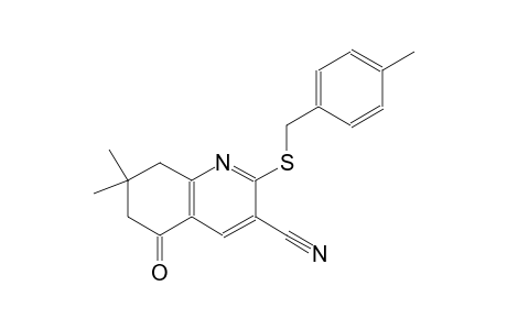 7,7-dimethyl-2-[(4-methylbenzyl)sulfanyl]-5-oxo-5,6,7,8-tetrahydro-3-quinolinecarbonitrile