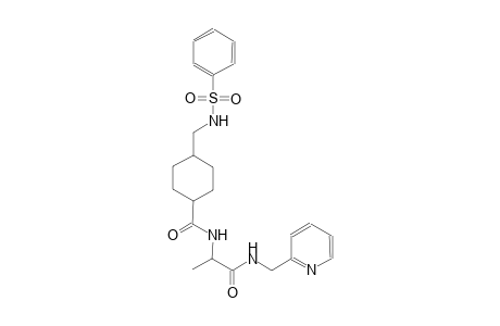cyclohexanecarboxamide, N-[(1S)-1-methyl-2-oxo-2-[(2-pyridinylmethyl)amino]ethyl]-4-[[(phenylsulfonyl)amino]methyl]-