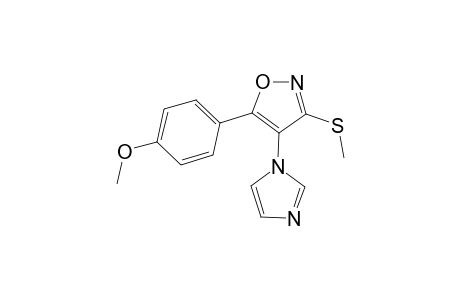 4-(1H-imidazol-1-yl)-5-(4-methoxyphenyl)-3-(methylthio)isoxazole