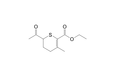 Ethyl 6-acetyl-3-methyl-5,6-dihydro-4H-thiopyran-2-carboxylate