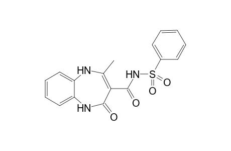 2,5-Dihydro-4-methyl-2-oxo-N-(phenylsulfonyl)-1H-1,5-benzodiazepine-3-carboxamide