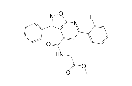acetic acid, [[[6-(2-fluorophenyl)-3-phenylisoxazolo[5,4-b]pyridin-4-yl]carbonyl]amino]-, methyl ester
