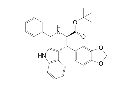 tert-Butyl (2RS,3SR)-3-(1,3-Benzodioxol-5-yl)-2-(benzylamino)-3-(1H-indol-3-yl)propanoate