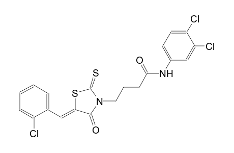 4-[(5Z)-5-(2-chlorobenzylidene)-4-oxo-2-thioxo-1,3-thiazolidin-3-yl]-N-(3,4-dichlorophenyl)butanamide