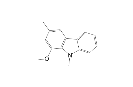 N-METHYLMURRAYAFOLINE-A;1-METHOXY-3,9-DIMETHYL-9H-CARBAZOLE