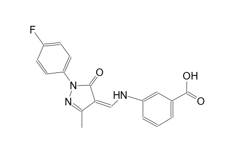 3-({(Z)-[1-(4-fluorophenyl)-3-methyl-5-oxo-1,5-dihydro-4H-pyrazol-4-ylidene]methyl}amino)benzoic acid