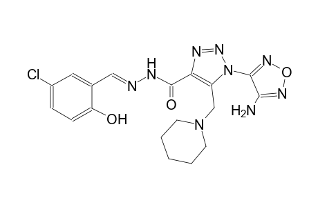 1-(4-amino-1,2,5-oxadiazol-3-yl)-N'-[(E)-(5-chloro-2-hydroxyphenyl)methylidene]-5-(1-piperidinylmethyl)-1H-1,2,3-triazole-4-carbohydrazide