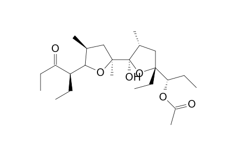 {4R,4(2S,3S,5R),5[(2R,3R,5R),5(1S)]}-4-{5-[(1-Acetoxy)propyl-5-ethyl-2-hydroxy-3-methyltetrahydrofuran-2-yl]-3,5-dimethyltetrahydrofuran-2-yl}hexan-3-one