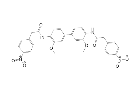 N-(3,3'-dimethoxy-4'-{[(4-nitrophenyl)acetyl]amino}[1,1'-biphenyl]-4-yl)-2-(4-nitrophenyl)acetamide