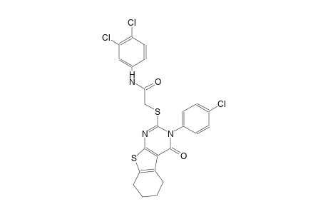 2-{[3-(4-chlorophenyl)-4-oxo-3,4,5,6,7,8-hexahydro[1]benzothieno[2,3-d]pyrimidin-2-yl]sulfanyl}-N-(3,4-dichlorophenyl)acetamide