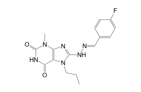 4-fluorobenzaldehyde (3-methyl-2,6-dioxo-7-propyl-2,3,6,7-tetrahydro-1H-purin-8-yl)hydrazone