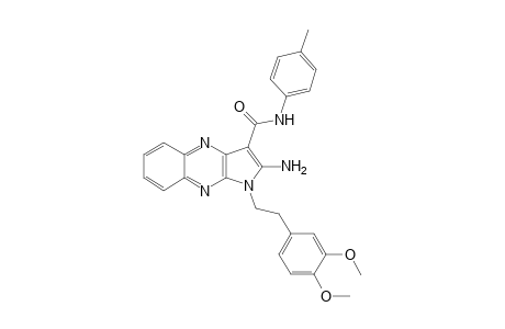 1H-Pyrrolo[2,3-b]quinoxaline-3-carboxamide, 2-amino-1-[2-(3,4-dimethoxyphenyl)ethyl]-N-(4-methylphenyl)-