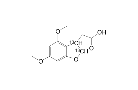 2,3,3a,8a-Tetrahydro-2-hydroxy-4,6-dimethoxyf[3a.8a-(13)C2]furo[2,3-b]benzofuran