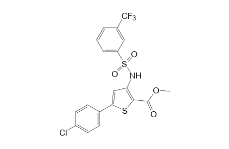 5-(p-chlorophenyl)-3-(alpha,alpha,alpha-trifluoro-m-toluenesulfonamido)-2-thiophenecarboxylic acid, methyl ester