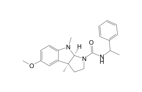 Pyrrolo[2,3-b]indole-1(2H)-carboxamide, 3,3a,8,8a-tetrahydro-5-methoxy-3a,8-dimethyl-N-(1-phenylethyl)-, [3aR-[1(S*),3a.alpha.,8a.alpha.]]-