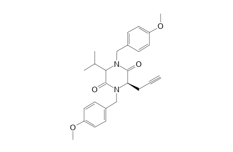 (3S,6R)-N,N'-BIS-(4-METHOXYBENZYL)-3-ISOPROPYL-6-PROP-2-YNYLPIPERAZINE-2,5-DIONE