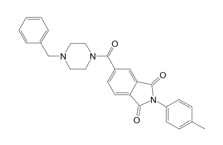 2-(4-Methylphenyl)-5-[4-(phenylmethyl)piperazin-1-yl]carbonyl-isoindole-1,3-dione