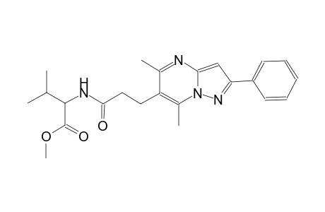 valine, N-[3-(5,7-dimethyl-2-phenylpyrazolo[1,5-a]pyrimidin-6-yl)-1-oxopropyl]-, methyl ester