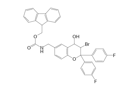 3-Bromo-6-({[(9H-fluoren-9-yl)methoxycarbonyl]amino}methyl)-2,2-bis(4-fluorophenyl)-3,4 dihydro-2H-1-benzopyran-4-ol