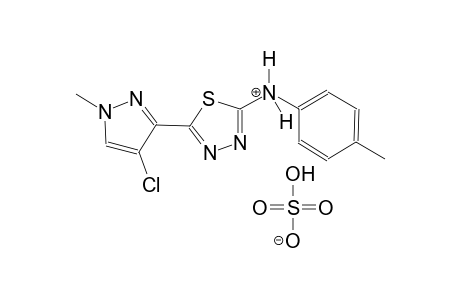 5-(4-chloro-1-methyl-1H-pyrazol-3-yl)-N-(4-methylphenyl)-1,3,4-thiadiazol-2-aminium hydrogen sulfate