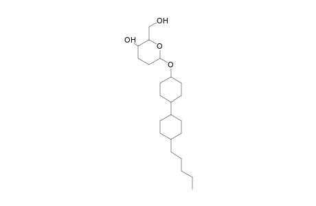 Tetrahydropyran, 5-hydroxy-6-hydroxymethyl-2-[4-(4-pentylcyclohexyl)cyclohexyloxy]-