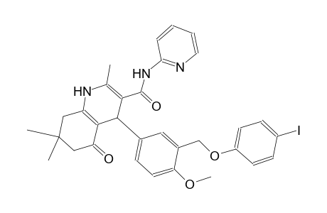 4-{3-[(4-iodophenoxy)methyl]-4-methoxyphenyl}-2,7,7-trimethyl-5-oxo-N-(2-pyridinyl)-1,4,5,6,7,8-hexahydro-3-quinolinecarboxamide