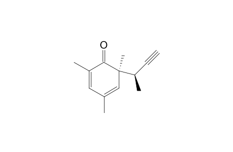 erythro-2-(1'-Methylpropargyl)-2,4,6-trimethylcyclohexa-3,5-dien-1-one